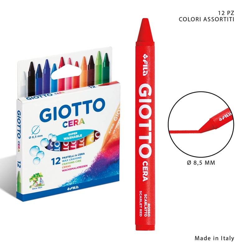 Giotto pastelli a cera 12 pz
