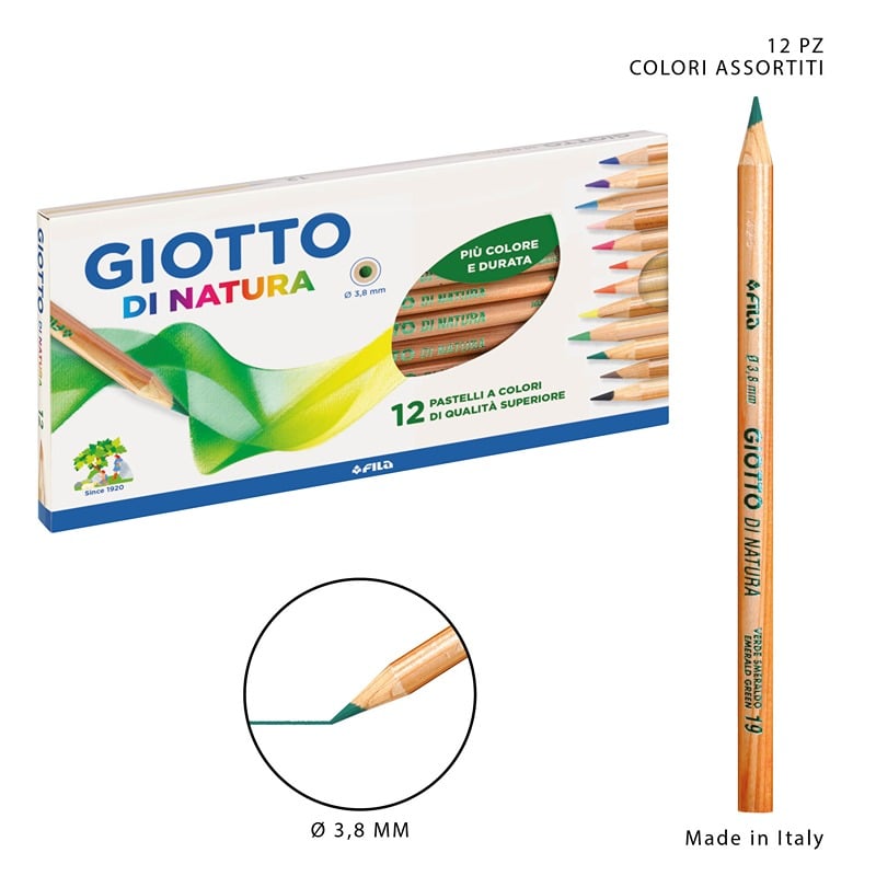 Giotto di natura 12 pastelli vari colori