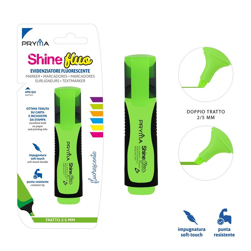 Evidenziatore Shine Fluo Verde