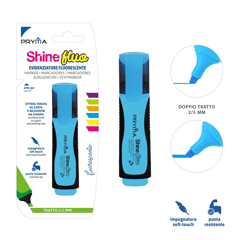 Evidenziatore Shine Fluo Blu