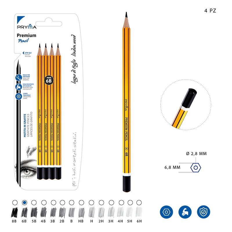 Matita Grafite Premium 6B