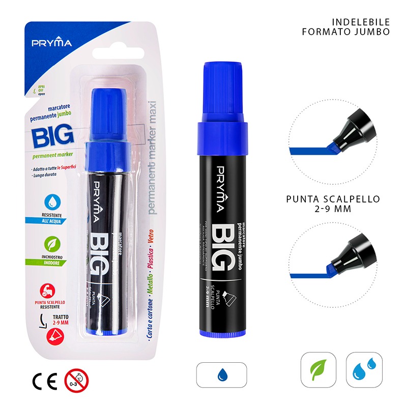 Pennarello Indelebile Permanente Jumbo Blu