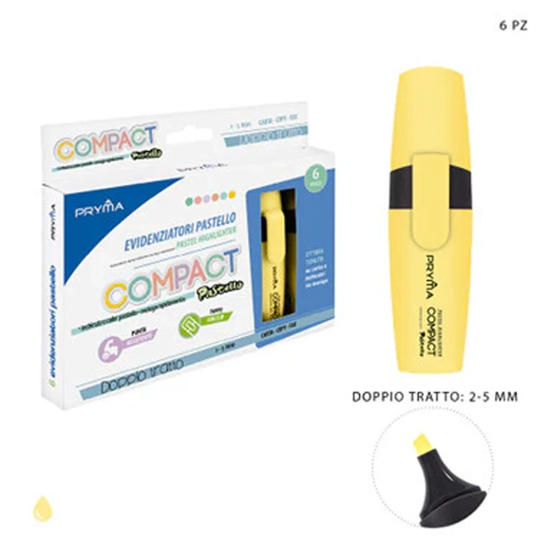 Evidenziatore pastel compact giallo 1pz