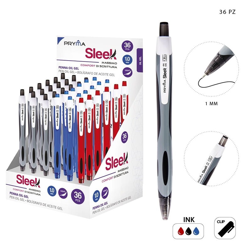 Penna Oil Gel Con Scatto Sleek 1PZ
