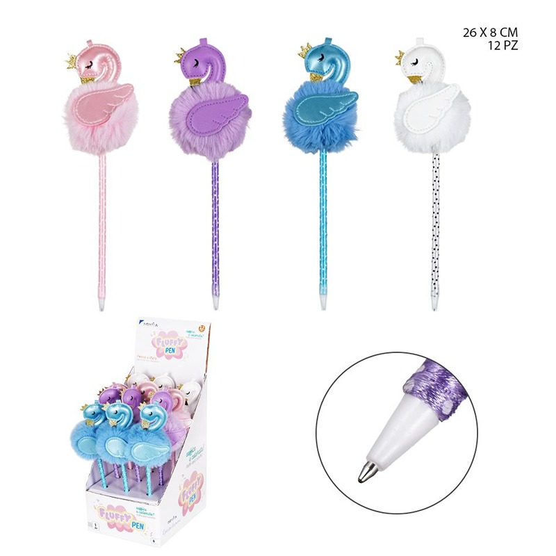 Penna A Sfera Fluffy Cigno Punta 1MM 1PZ